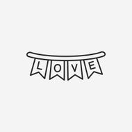 love hanging line icon N4