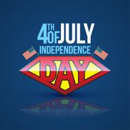 Independence day banner super hero style