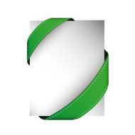 Vector corner ribbon green