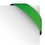Vector corner ribbon green N2