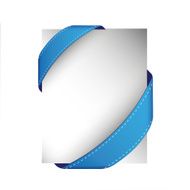 Vector corner ribbon blue