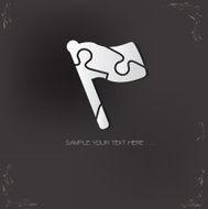 Flag puzzle design on black background vector