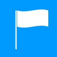 Flag icon Location marker symbol Flat design style N2