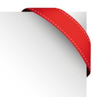 Vector corner ribbon red