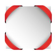 Vector corner ribbon red N2