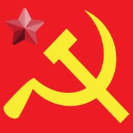 Russian or Communist flags hammer and sickle