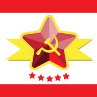 Russian or Communist flags hammer and sickle N2