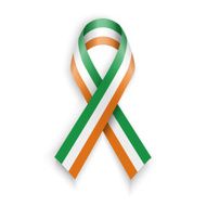 Ireland flag Abstract irish ribbons