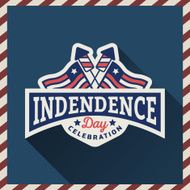 4th of July Badge logo for USA independence day