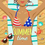 Summer girl on the beach N5