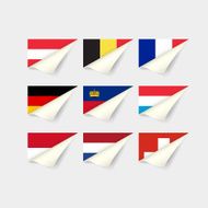 European flags Western Europe