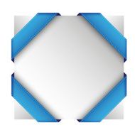 Vector corner ribbon blue N2