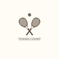 Vector illustration with sports objects for tennis N2