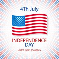 Independence day American signs hanging with chain vector illustration N5