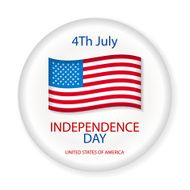 Independence day American signs hanging with chain vector illustration N7