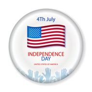 Independence day American signs hanging with chain vector illustration N8