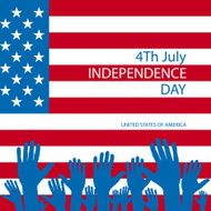 Independence day American signs hanging with chain vector illustration N14