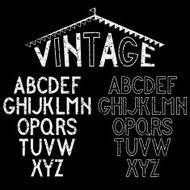 Grunge retro alphabet for labels N2