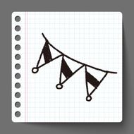 doodle decorative flag N4