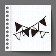 doodle decorative flag N5