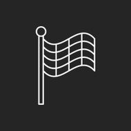 Racing flag line icon N2