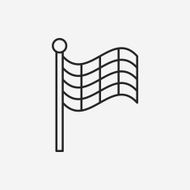 Racing flag line icon N4