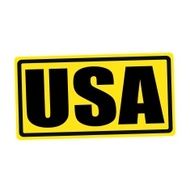 USA black stamp text on yellow N2
