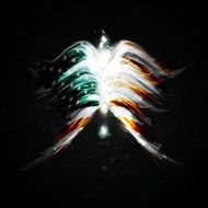 Abstract angel wings with american flag N3