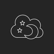 Space moon line icon N2