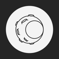Space moon line icon N7