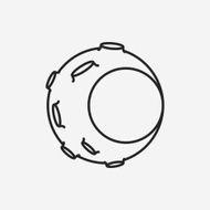 Space moon line icon N8