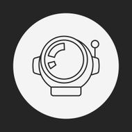 Space Astronaut line icon N18
