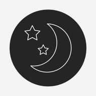 Space moon line icon N9