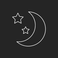Space moon line icon N10
