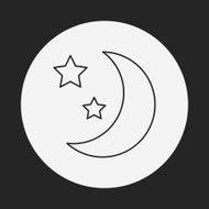 Space moon line icon N11