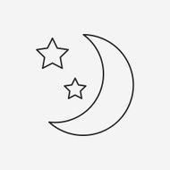 Space moon line icon N12