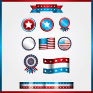 AMERICAN BAGDE AND FLAG