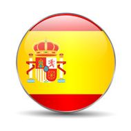 Spain Flag Glossy Button