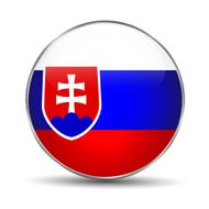 Flag of Slovakia as round glossy icon