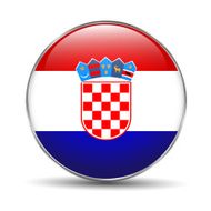 Flag of Croatia as round glossy icon