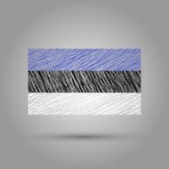 Flag of Estonia Scratched texture