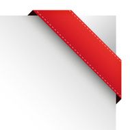 Vector corner ribbon red N4