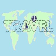 Travel map on a globe