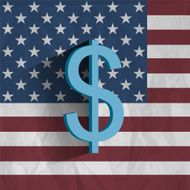 US flag with dollar symbol