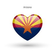Love Arizona state symbol Heart flag icon