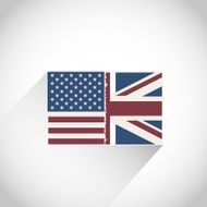 USA with Great Britain Flag