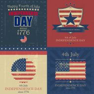 Set of independence day vector background