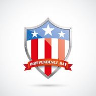 Independence Day Protectio Shield Flag