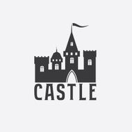 Castle abstract vector design template