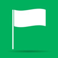 Flag icon Location marker symbol Flat design style N4